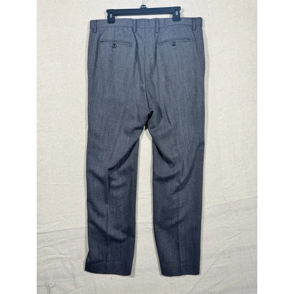 Banana Republic Tailored Slim Fit Dress Pants Mens 36x34‎ Gray 100% Wool